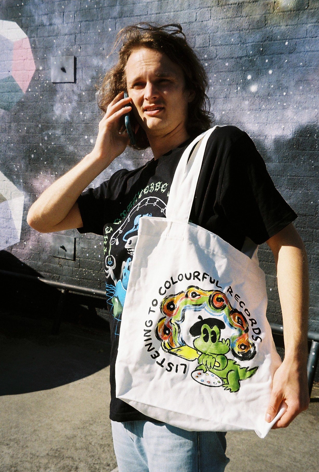 Colourful Records market tote